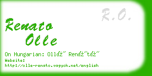 renato olle business card